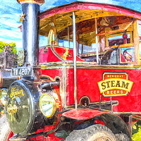 Buy canvas prints of Foden Steam Lorry Art by David Pyatt