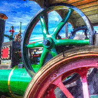 Buy canvas prints of Clayton and Shuttleworth Traction Engine Art by David Pyatt