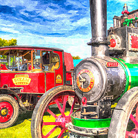 Buy canvas prints of Traction Engine and Steam Lorry Art by David Pyatt
