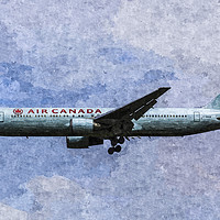 Buy canvas prints of Air Canada Boeing 777 Art by David Pyatt