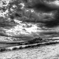 Buy canvas prints of Storm Over The hill by David Pyatt