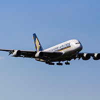 Buy canvas prints of Singapore Airlines Airbus A380 by David Pyatt