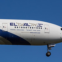 Buy canvas prints of El Al Boeing 777 by David Pyatt