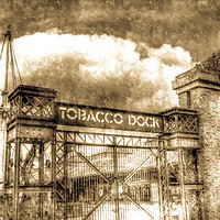 Buy canvas prints of Tobaco Dock London Vintage by David Pyatt
