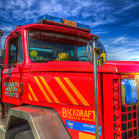 Buy canvas prints of Backdraft Fire Truck by David Pyatt