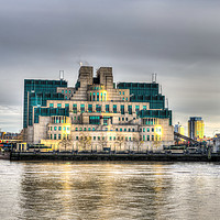 Buy canvas prints of  SIS Secret Service Building London by David Pyatt