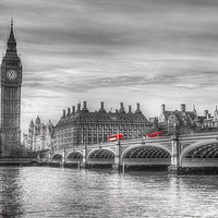 Buy canvas prints of Westminster Bridge and Big Ben by David Pyatt