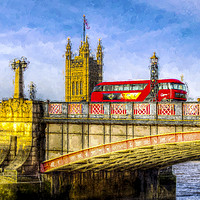 Buy canvas prints of Lambeth Bridge and Westminster Art by David Pyatt