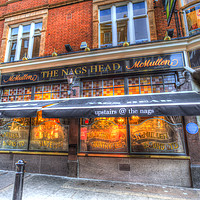 Buy canvas prints of The Nags Head Pub Covent Garden London by David Pyatt