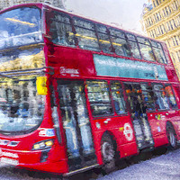 Buy canvas prints of London Bus Art by David Pyatt