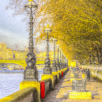 Buy canvas prints of River Thames Path Art by David Pyatt