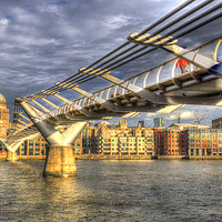 Buy canvas prints of The Millennium Bridge London  by David Pyatt