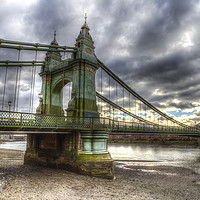 Buy canvas prints of Hammersmith Bridge London by David Pyatt