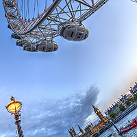 Buy canvas prints of The London Eye and Westminster by David Pyatt