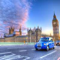 Buy canvas prints of Westminster Bridge Evening by David Pyatt