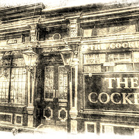 Buy canvas prints of The Cockpit Pub London Vintage by David Pyatt
