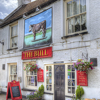Buy canvas prints of The Bull Pub Theydon Bois by David Pyatt