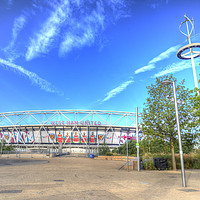 Buy canvas prints of West Ham FC Stadium London by David Pyatt