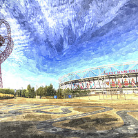 Buy canvas prints of West Ham FC Stadium London Art by David Pyatt