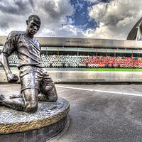 Buy canvas prints of Thierry Henry Statue Emirates Stadium by David Pyatt