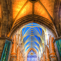 Buy canvas prints of St Giles Cathedral Edinburgh by David Pyatt
