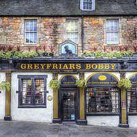 Buy canvas prints of Greyfriars Bobby Pub Edinburgh by David Pyatt