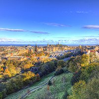 Buy canvas prints of Edinburgh City View Panorama by David Pyatt