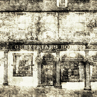 Buy canvas prints of Greyfriars Bobby Pub Edinburgh Vintage by David Pyatt