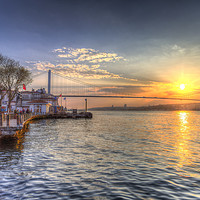 Buy canvas prints of Bosphorus Sunset Istanbul by David Pyatt