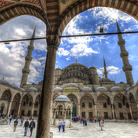 Buy canvas prints of The Blue Mosque Istanbul by David Pyatt