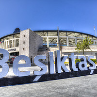 Buy canvas prints of Besiktas JK Stadium Istanbul by David Pyatt
