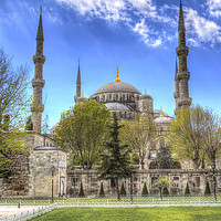 Buy canvas prints of The Blue Mosque Istanbul Turkey by David Pyatt
