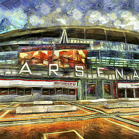 Buy canvas prints of Emirates Stadium London Art by David Pyatt