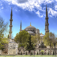 Buy canvas prints of The Blue Mosque Istanbul  by David Pyatt