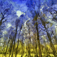 Buy canvas prints of Vincent Van Gogh Forest Art by David Pyatt
