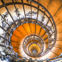 Buy canvas prints of The Spiral Staircase St Stephens Basilica  by David Pyatt