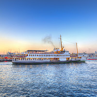 Buy canvas prints of Bosphorus Sunset Istanbul  by David Pyatt