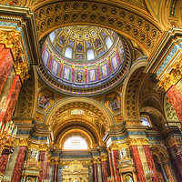 Buy canvas prints of St Stephen's Basilica Budapest by David Pyatt