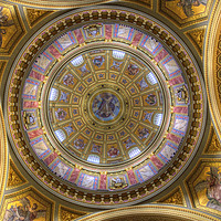 Buy canvas prints of St Stephens Basilica Budapest Hungary by David Pyatt