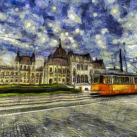 Buy canvas prints of Budapest Parliament Vincent Van Gogh by David Pyatt