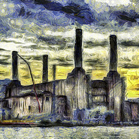 Buy canvas prints of Battersea Power Station London Art by David Pyatt