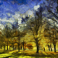 Buy canvas prints of London Park Art Van Gogh by David Pyatt