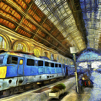 Buy canvas prints of Railway Station Van Gogh by David Pyatt