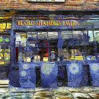 Buy canvas prints of Ye Old Shambles Tavern York Art by David Pyatt