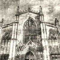 Buy canvas prints of Edinburgh St Giles Cathedral Vintage by David Pyatt