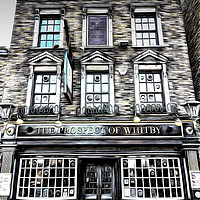 Buy canvas prints of The Prospect Of Whitby Pub by David Pyatt