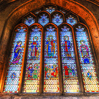 Buy canvas prints of Stained Glass Abbey Window by David Pyatt