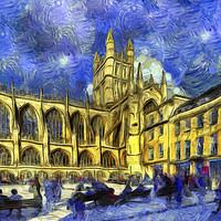 Buy canvas prints of Bath Abbey Art by David Pyatt
