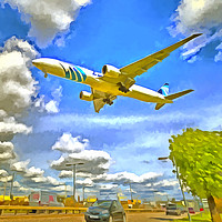 Buy canvas prints of Airliner Pop Art by David Pyatt