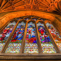 Buy canvas prints of Abbey Stained Glass Window by David Pyatt